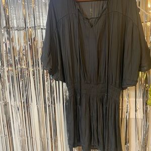 black smocked dress